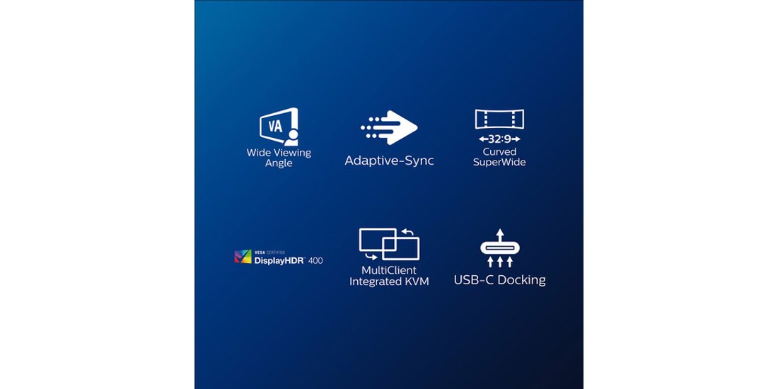 Philips P Line Display LCD curvo in 32:9 SuperWide…