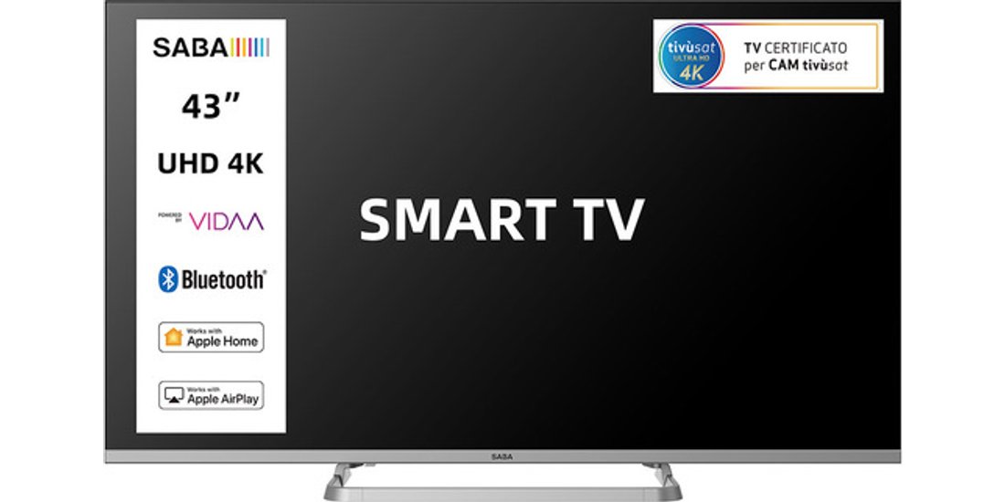 SABA SA43KM10VDA SMART TV 43” ULTRA HD 4K Sistema…