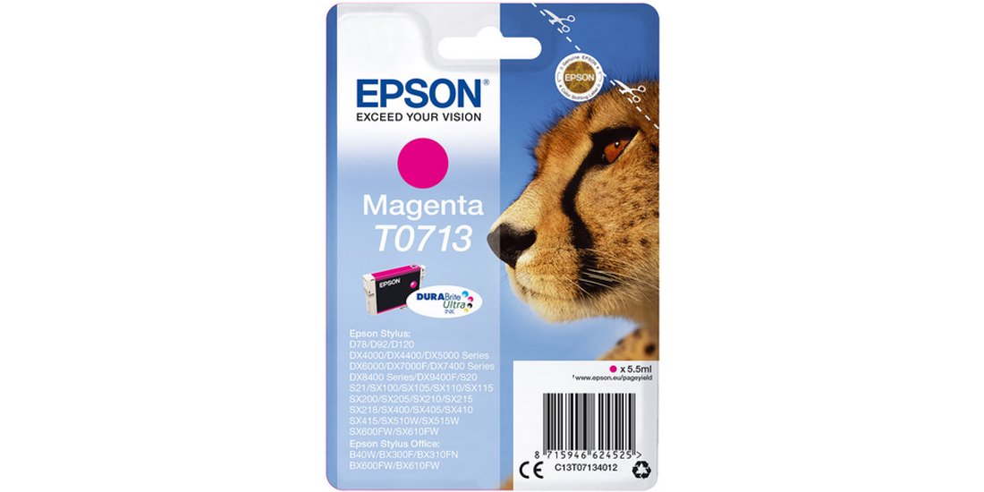 Epson Singlepack Magenta T0713 DURABrite Ultra…