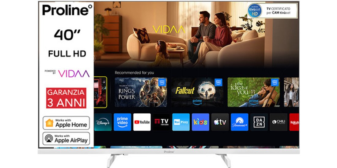 Proline PRO40WVDA SMART TV Bianco 40” FULL HD…