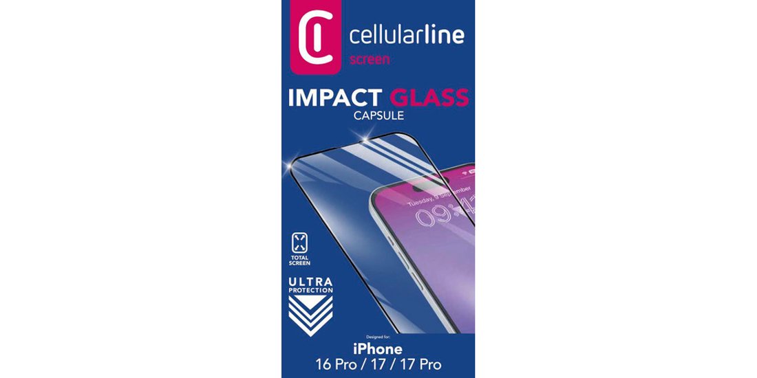 Cellularline Impact Glass Capsule – iPhone 16…