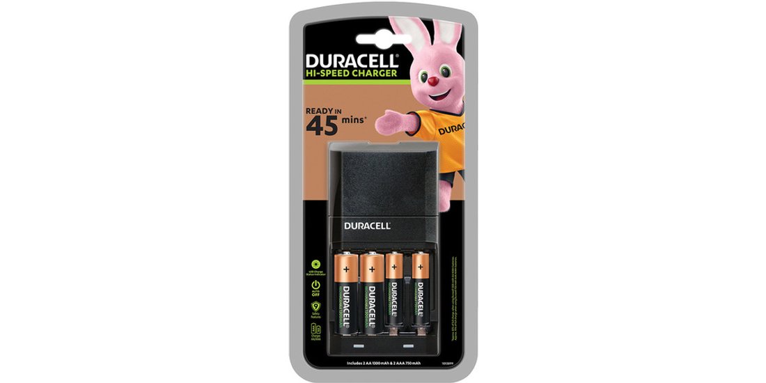 Duracell Caricabatterie 45 minuti + 2xAA 2xAAA…