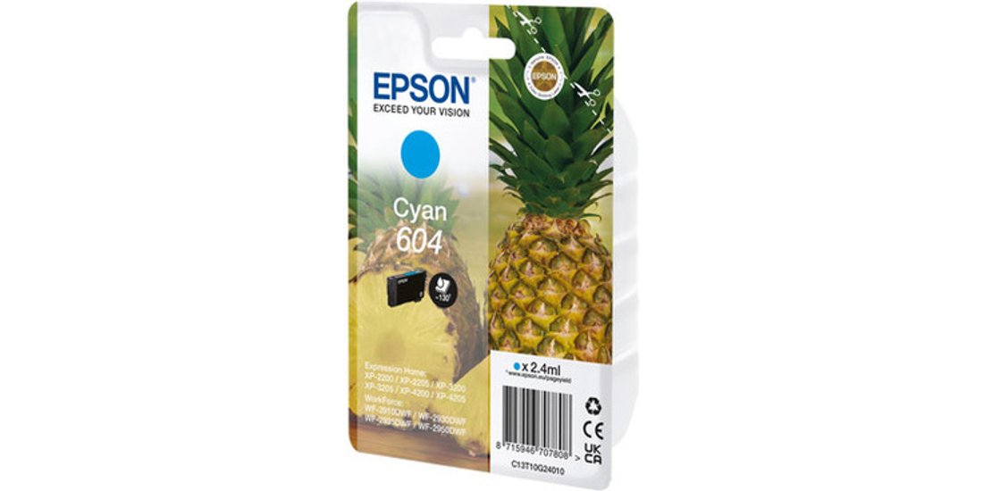 Epson Singlepack Cyan 604 Ink