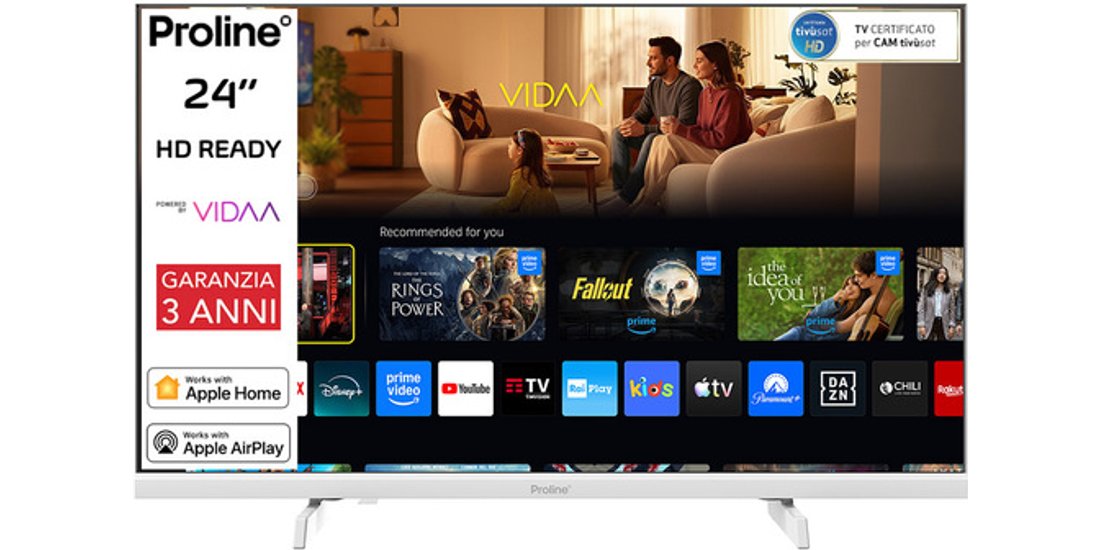 Proline PRO24WVDA SMART TV Bianco 24” HD Sistema…