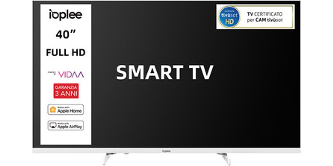 IOPLEE SMART TV Bianco 40” FULL HD Sistema operativo…