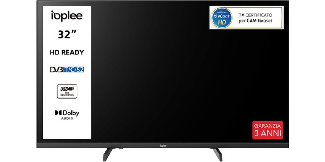 IOPLEE IOP32V2M10 TV 32” HD Triplo tuner DVBT2…