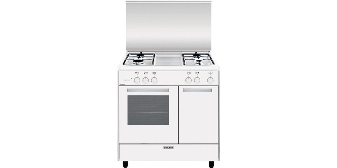 Glem Gas AR854GX cucina Elettrico/Gas Bianco