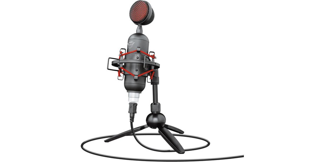 Trust GXT 244 Buzz Nero Rosso Microfono per PC…