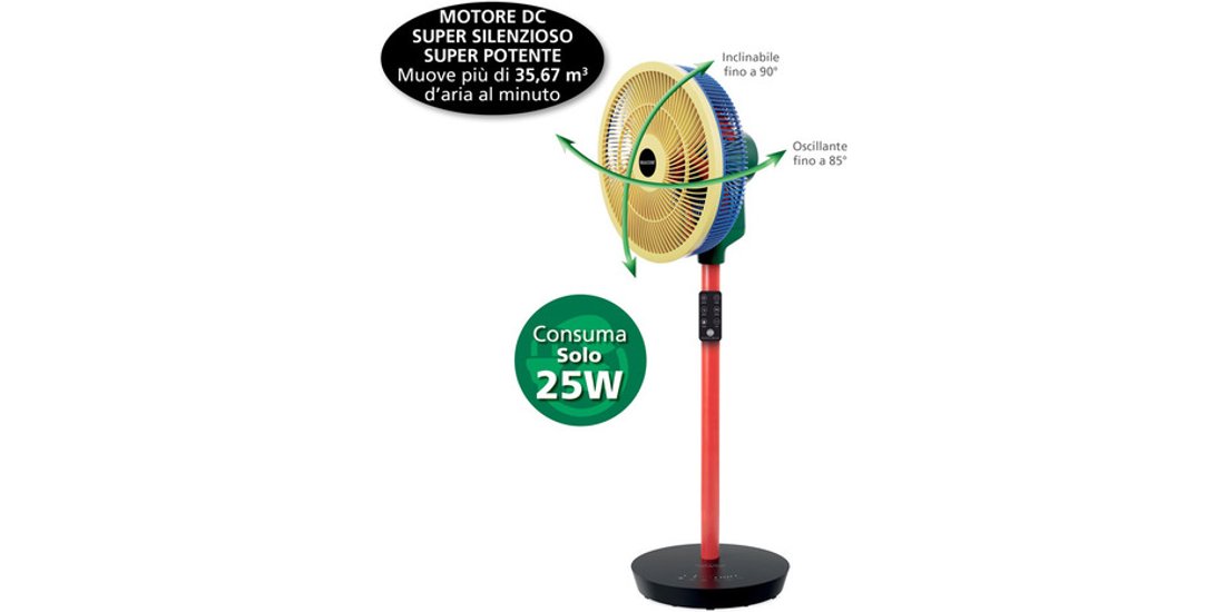 Macom Enjoy & Relax Colour Fan Nero Blu Verde…