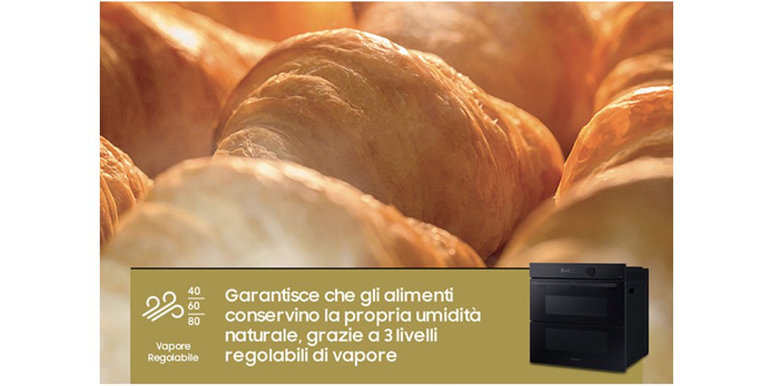 Samsung NV7B5760WBK Forno ad incasso a Vapore…
