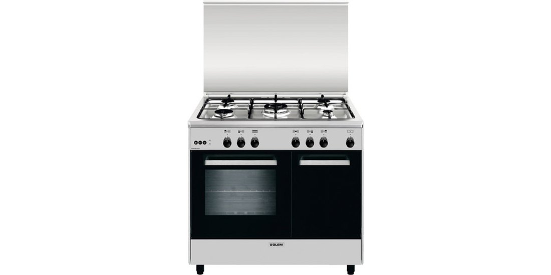 Glem Gas AR965VI cucina A Nero Acciaio inox