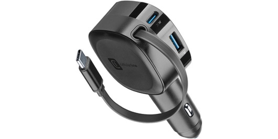 Cellularline Retractable Car Charger Caricabatterie…