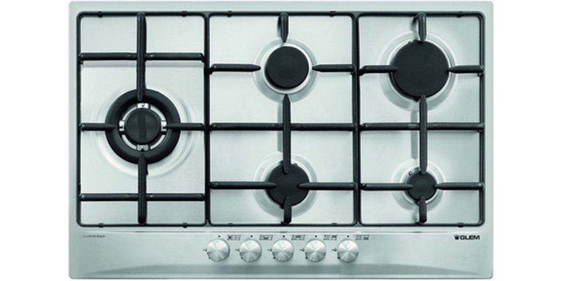 Glem Gas GT85TIX piano cottura Acciaio inossidabile…
