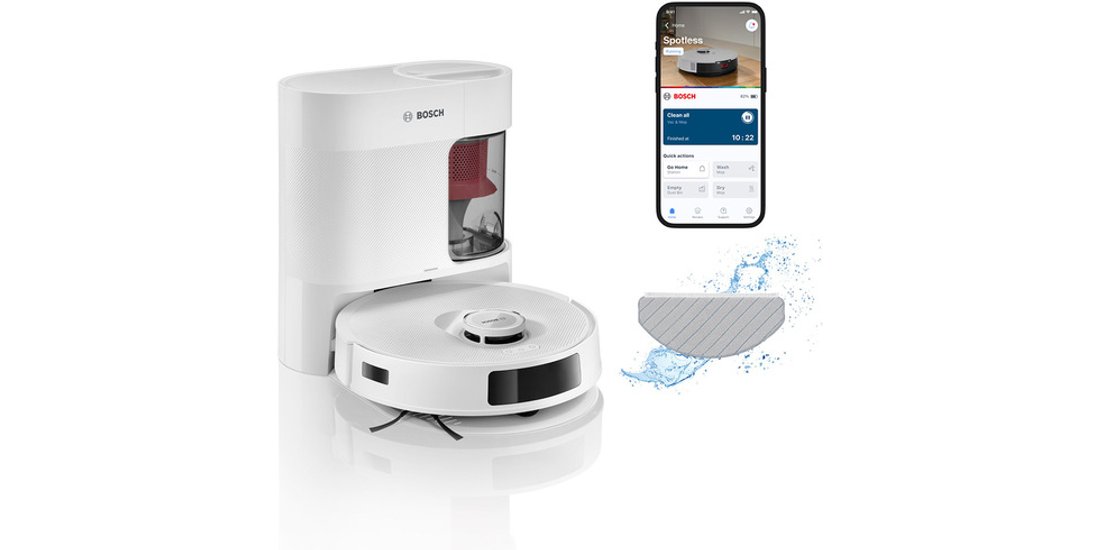 Bosch BCRD2W Robot aspirapolvere e lavapavimenti…