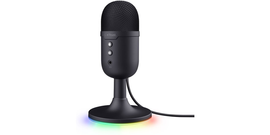 Trust GXT 234P Yunix Nero Microfono da tavolo