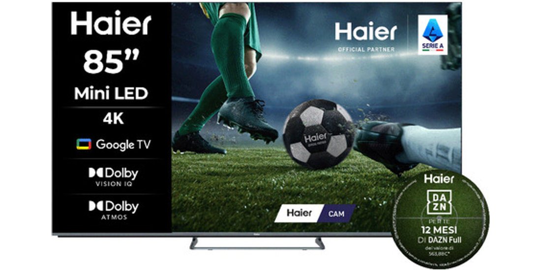 Haier Smart TV 85” H85M80FUX MiniLED con QLED…