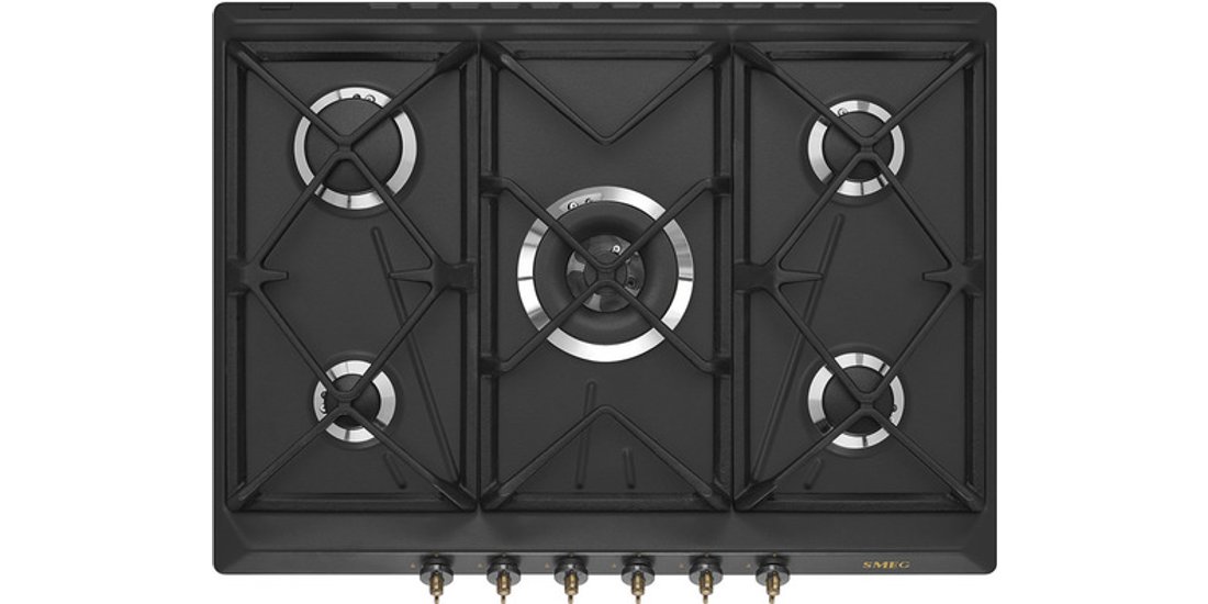 Smeg Coloniale Piano di cottura SRV876AOGH Antracite…