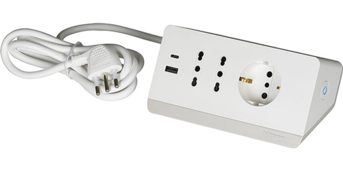 bticino S3711DBU prolunghe e multiple 2 m 3 presa…