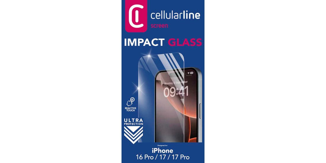 Cellularline Impact Glass – iPhone 16 Pro Vetro…