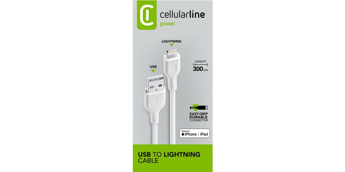 Cellularline Power Cable 300cm – Lightning Cavo…