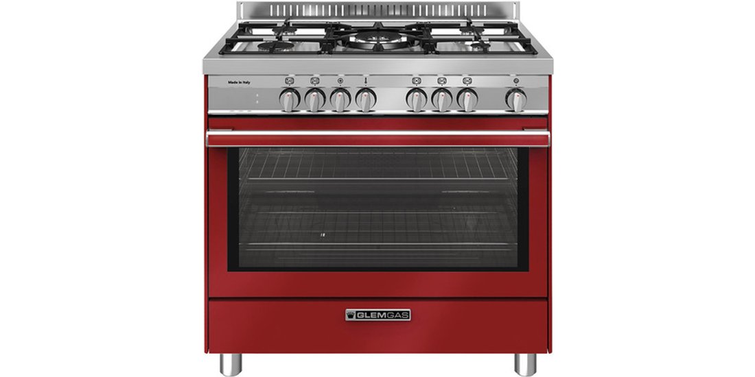 Glem Gas ST965MRS cucina Elettrico Rosso Acciaio…