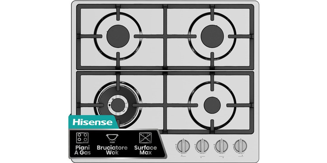 Hisense GM663XHFSI piano cottura Acciaio inox…