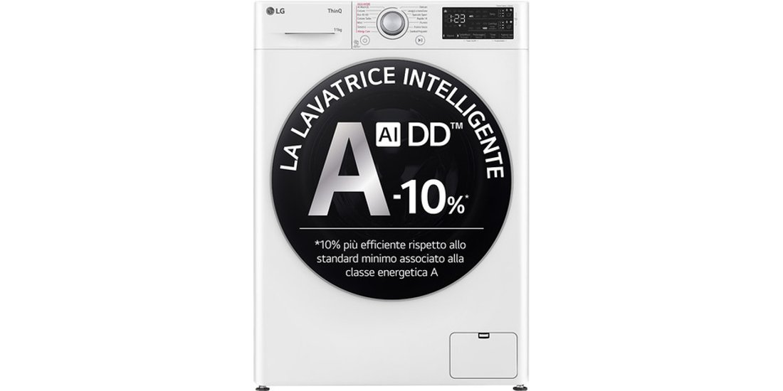 LG F4R3711NSWS Lavatrice 11kg AI DD Classe A-…