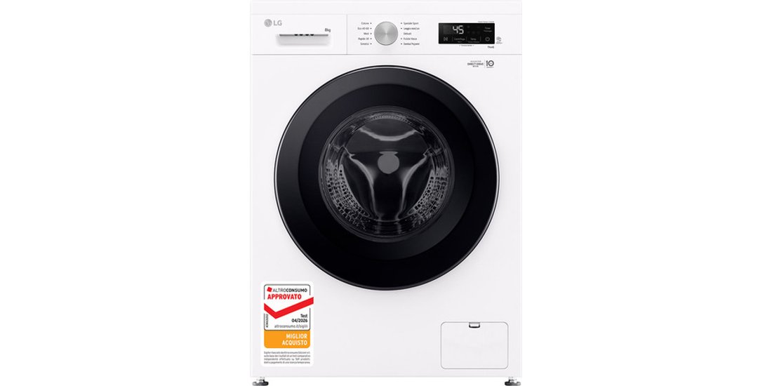 LG F4NX1008NWK Lavatrice smart 8kg Classe A 1400…