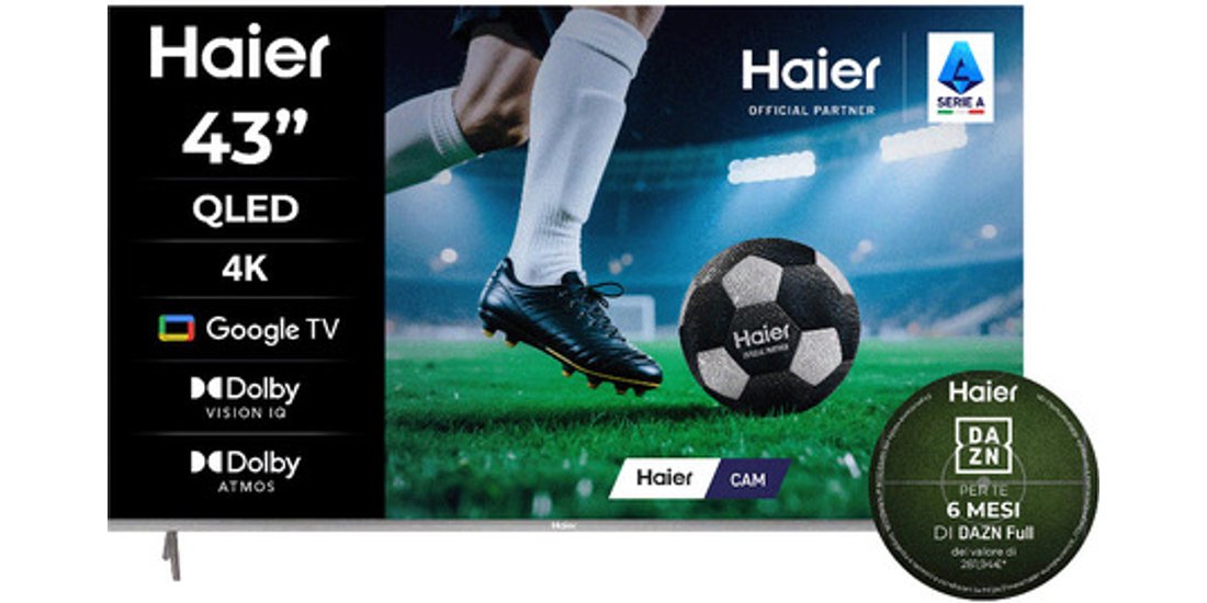 Haier H43Q80FUX 1092 cm (43”) 4K Ultra HD Smart…