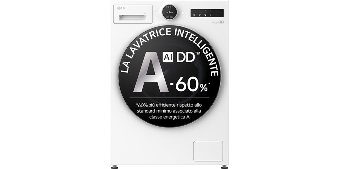 LG F4X9009TWCE Lavatrice 9kg AI DD™ Serie…