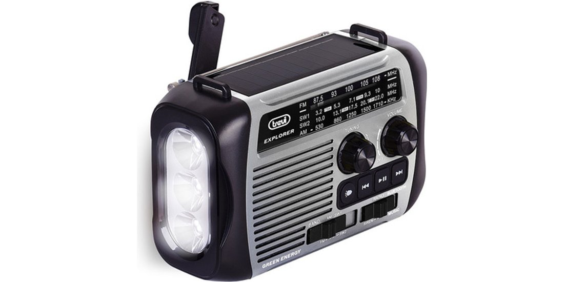 Trevi RADIO PORTATILE DINAMO E SOLARE USB MICRO…