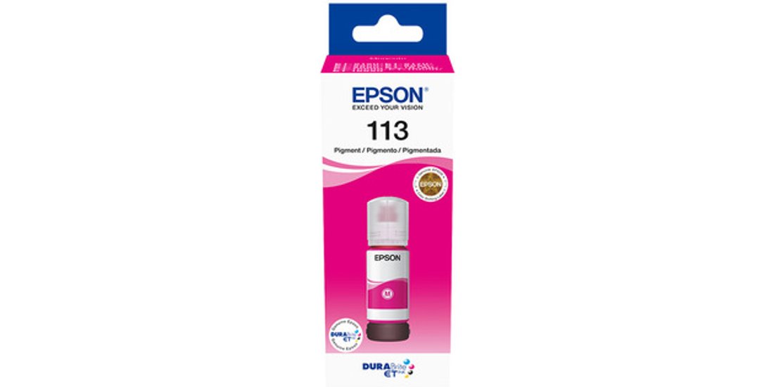 Epson 113 EcoTank Pigment Magenta ink bottle