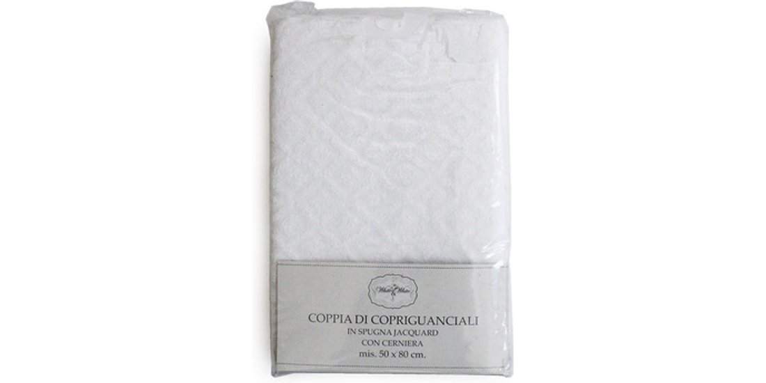 TESS White & White Set 2 copriguanciali con zip…