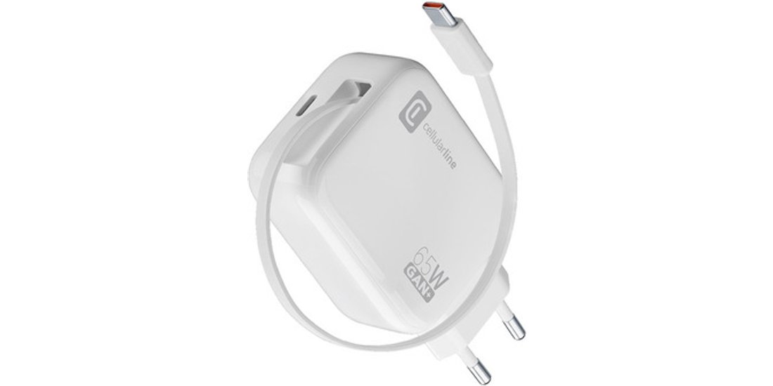 Cellularline Retractable Power 65W Caricabatterie…