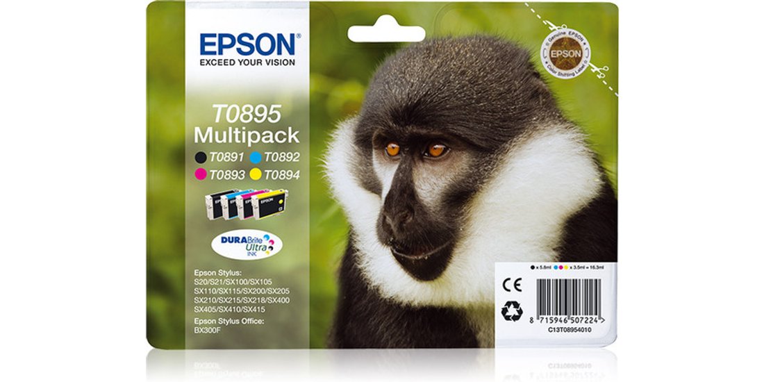 Epson Monkey Multipack 4 colori DURABrite Ultra…