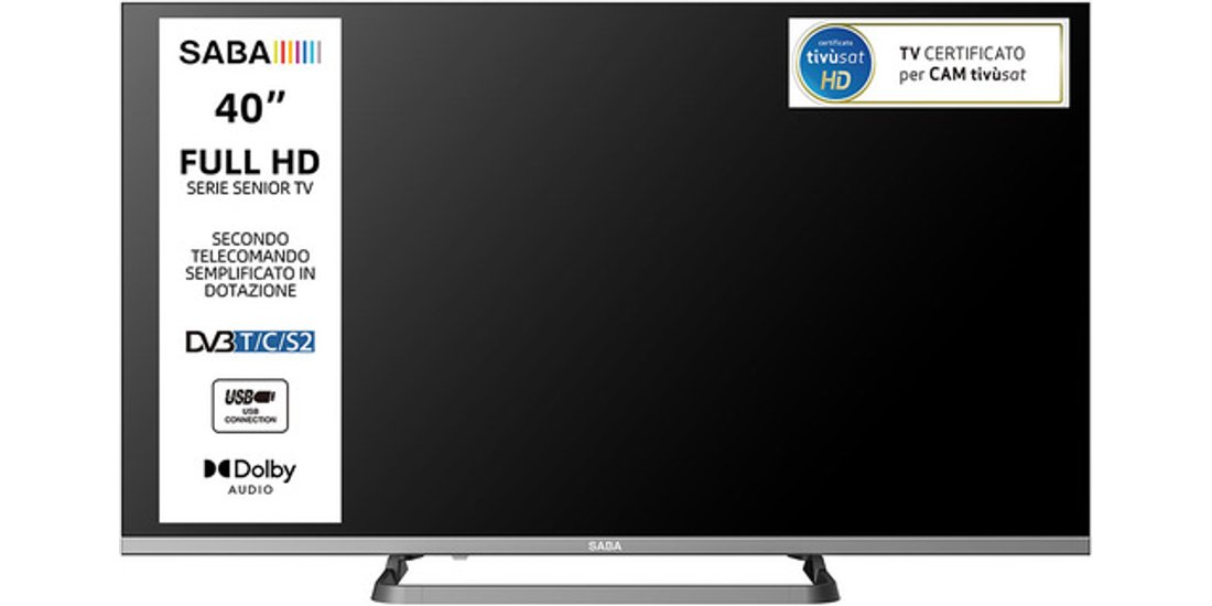 SABA SA40M10 TV 40” FULL HDSerie Senior Secondo…