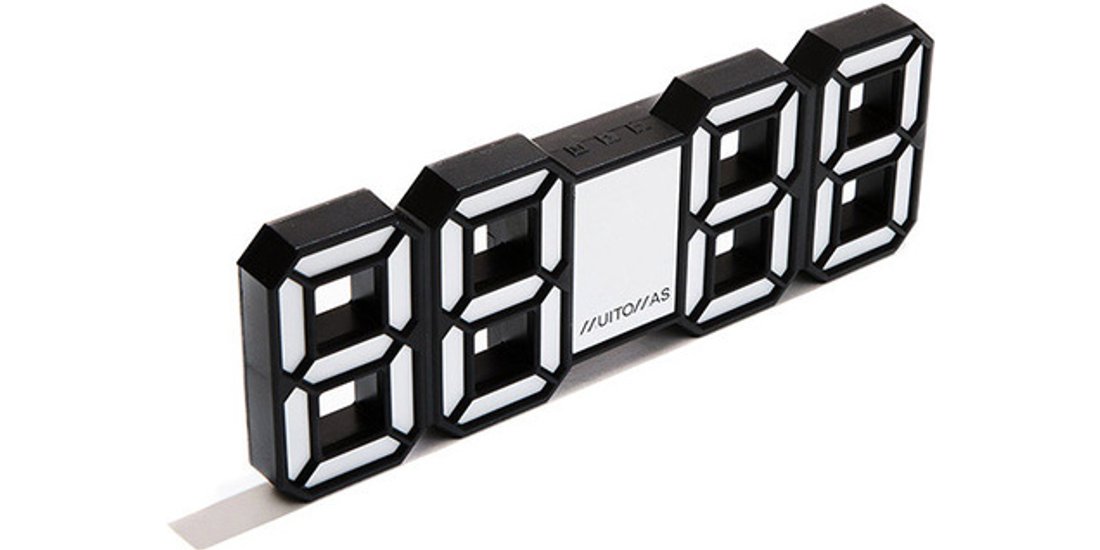 Muitomas NEONCLOCKWH sveglia Nero Bianco