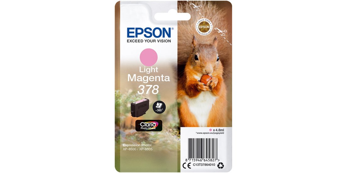 Epson Squirrel Singlepack Light Magenta 378 Claria…