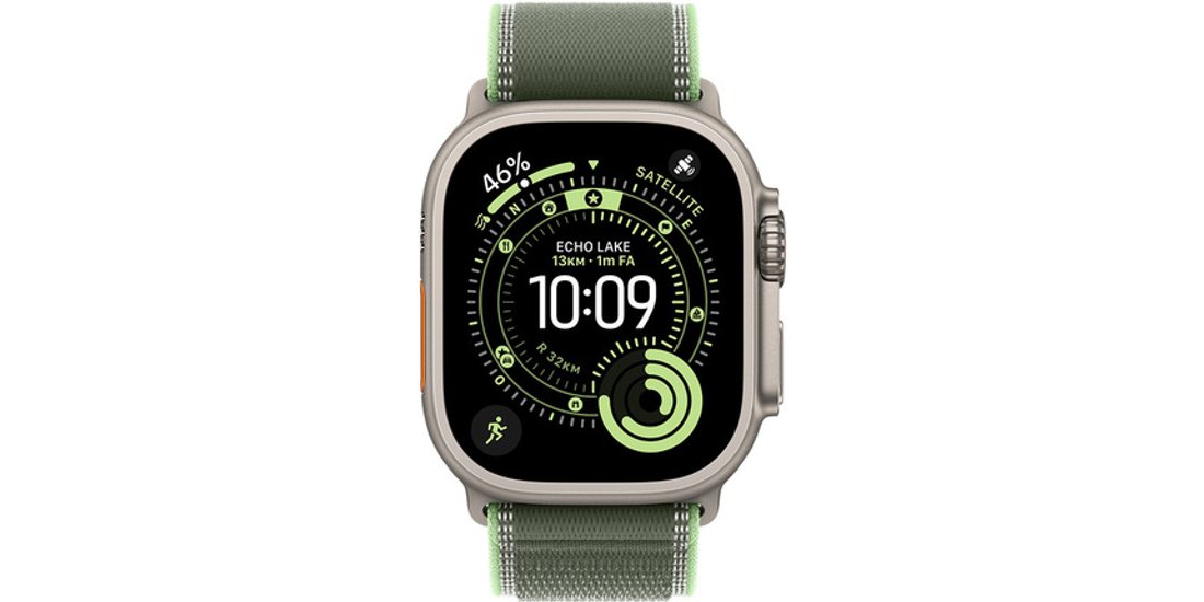 Apple Trail Loop verde/neon (49 mm) – S/M – Titanio…
