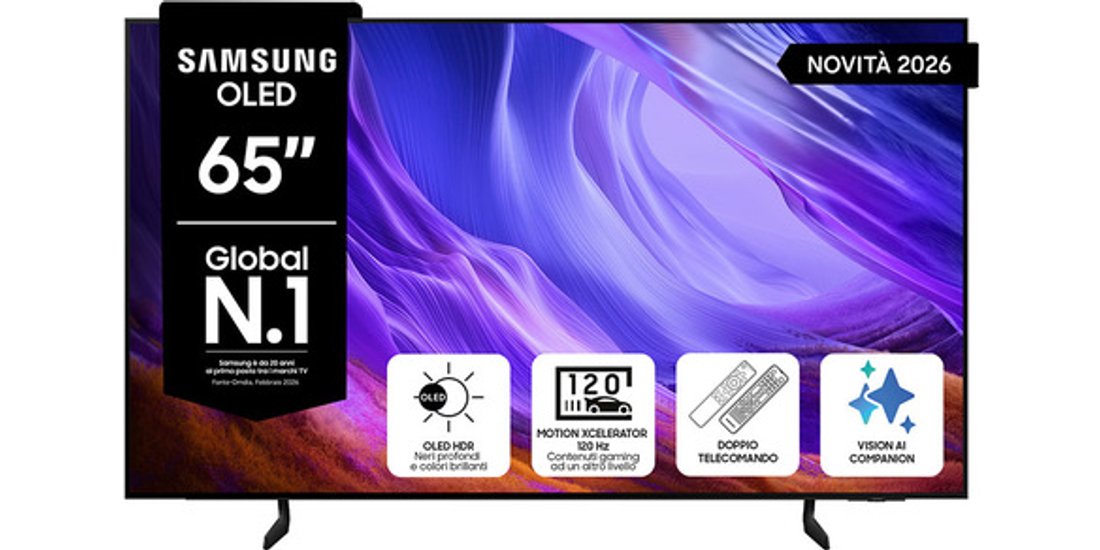 Samsung OLED AI TV 65” QE65S85HAEXZT 4K Processore…