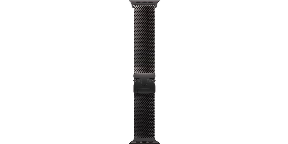 Apple Loop in maglia milanese in titanio nero…