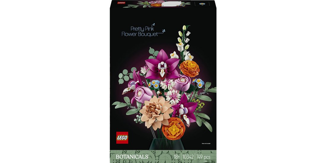 LEGO Botanicals 10342 Bouquet di Fiori Rosa Kit…