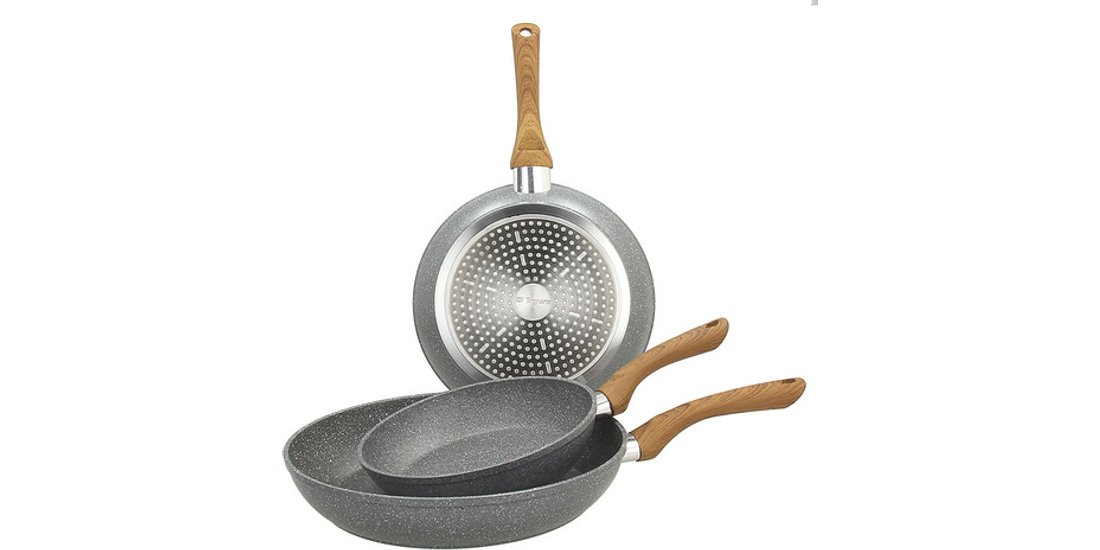 Tognana Porcellane Set 3 Padelle 20+24+28cm Stone…