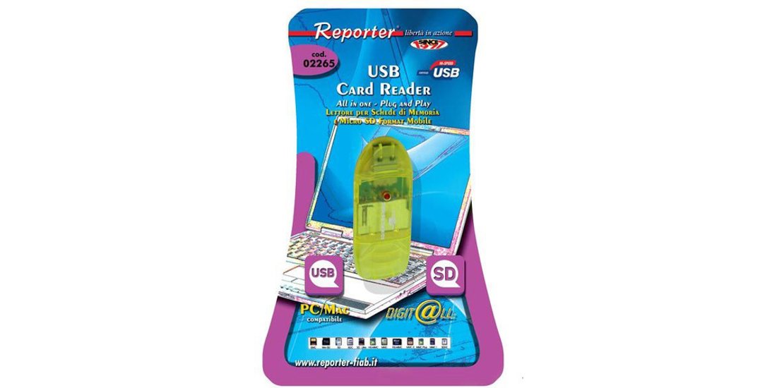 Reporter 2265 lettore di schede USB Verde