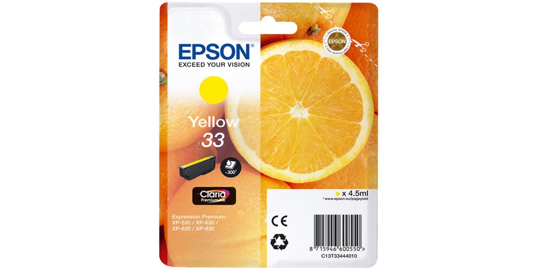 Epson Oranges Cartuccia Giallo T33 Claria Premium…