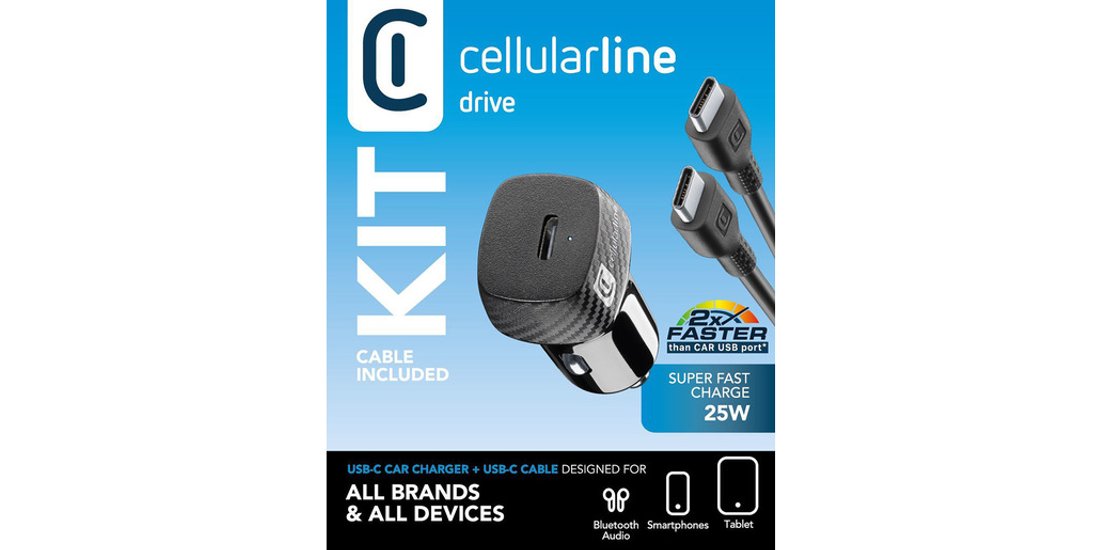 Cellularline Super Fast Car Power Kit 25W – USB…