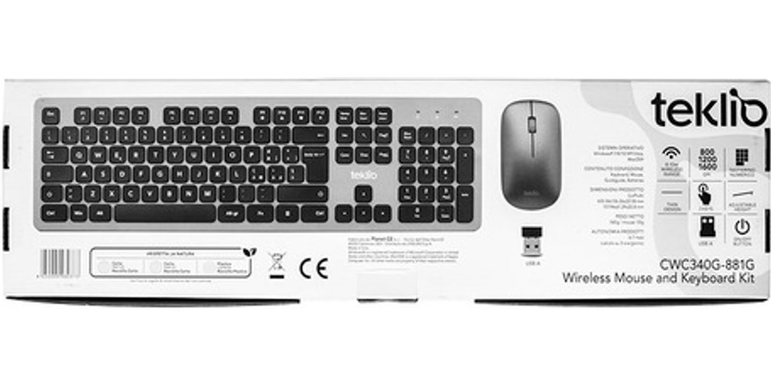 IOPLEE CWC340G-881G tastiera Mouse incluso Universale…