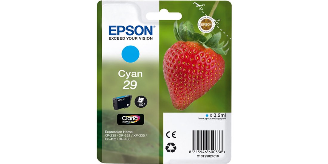 Epson Strawberry Cartuccia Ciano T29 Claria