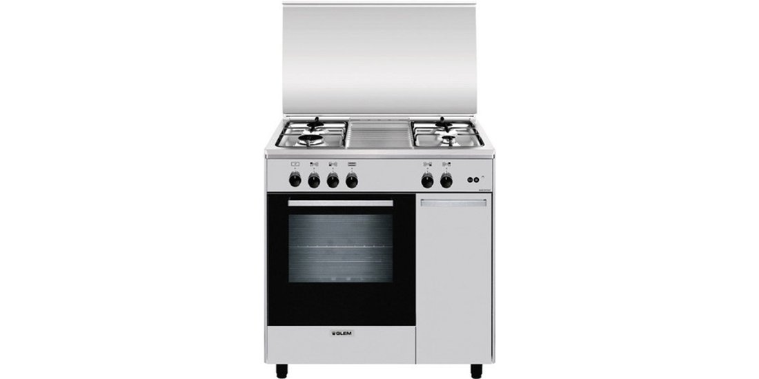 Glem Gas AS854GI cucina Elettrico/Gas Acciaio…