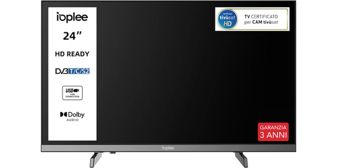 IOPLEE IOP24HSM10 TV 61 cm (24”) HD Grigio 130…